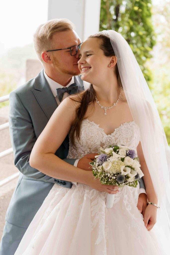 brautigam und braut an hochzeit