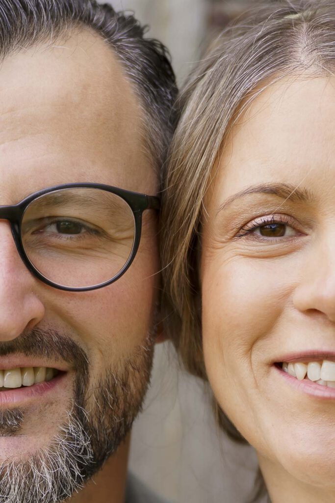 kopf an kopf brautpaar