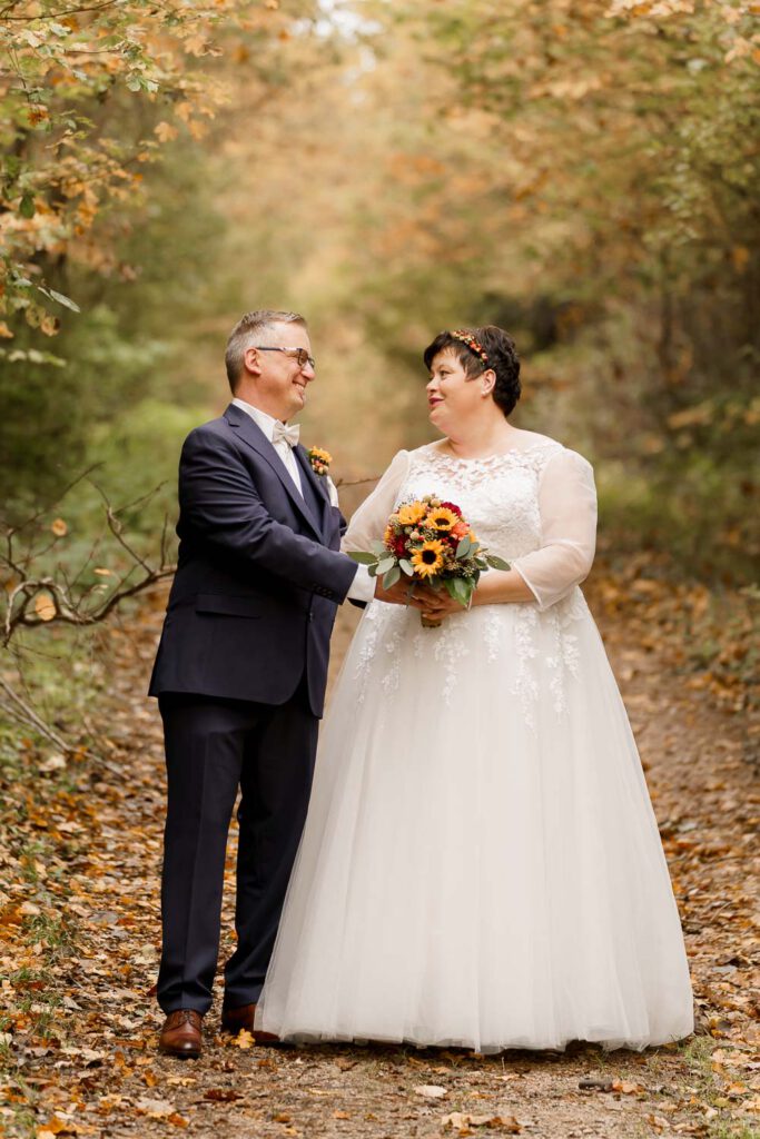 brautpaar shooting lichtung herbst