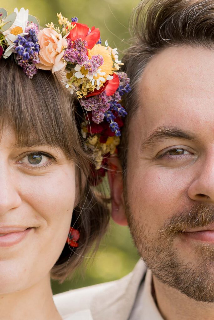 brautpaar gesicht an gesicht