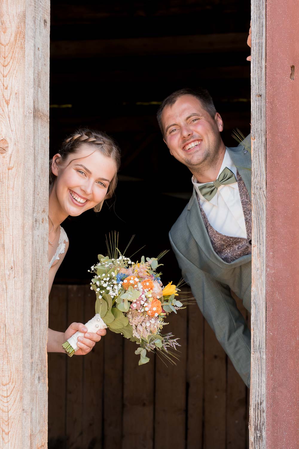 brautpaar hochzeit am land bauernhof oberpfalz