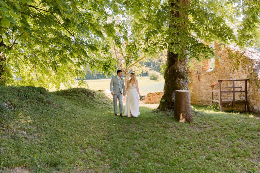 brautpaar hochzeit ruine nuernberger land